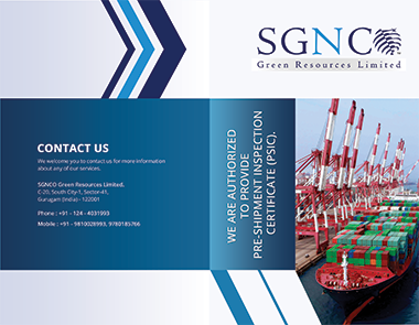 SGNCO Green Resources Limited - PSI Pre Shipment Inspection company